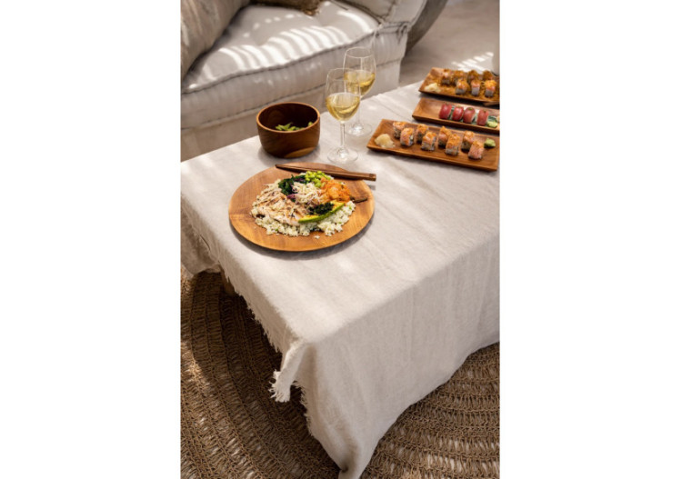 Assiette Ronde en Racine de Teck - Taille L - BASU102-L - Bazar Bizar 2