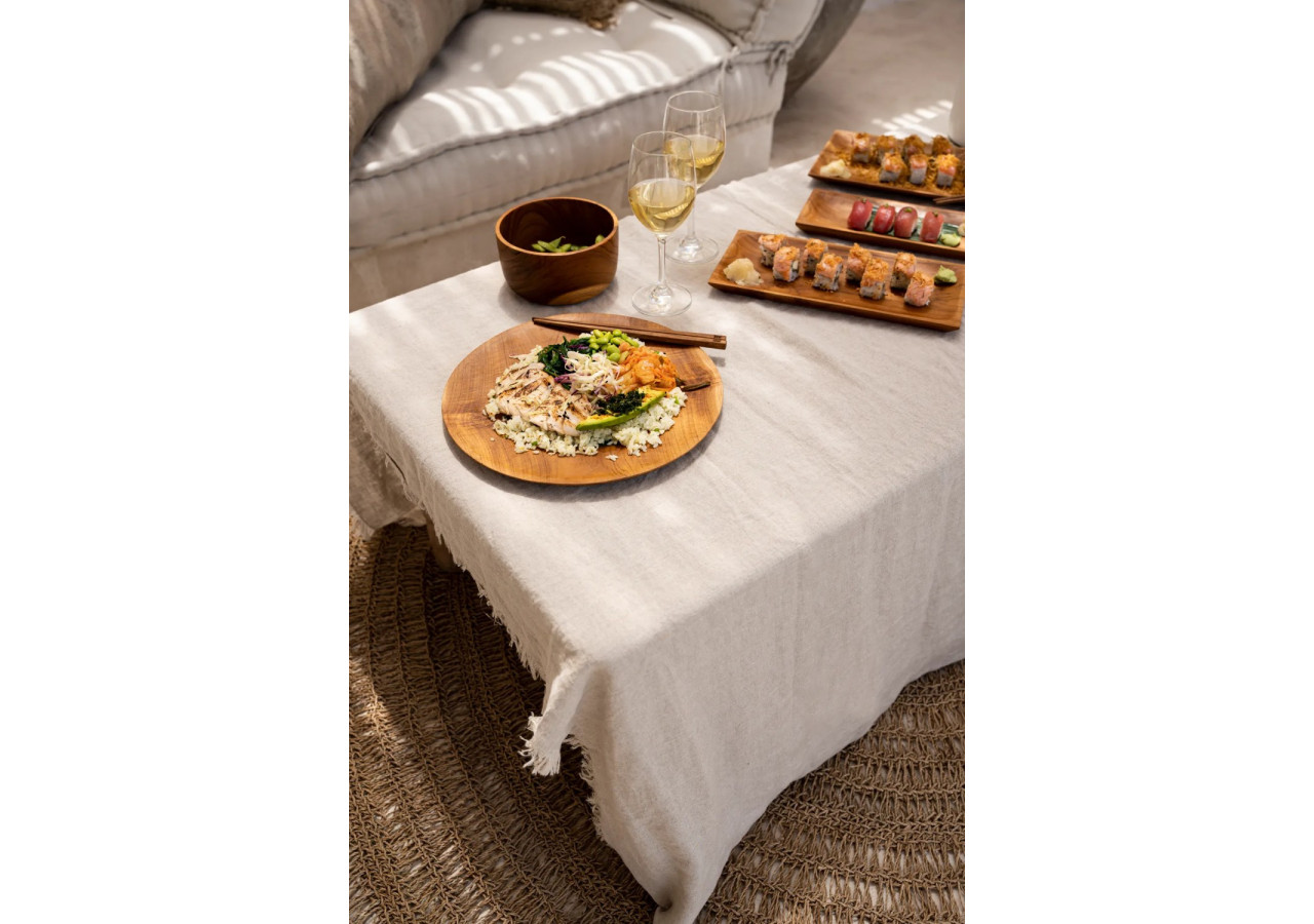 Assiette Ronde en Racine de Teck - Taille L - BASU102-L - Bazar Bizar