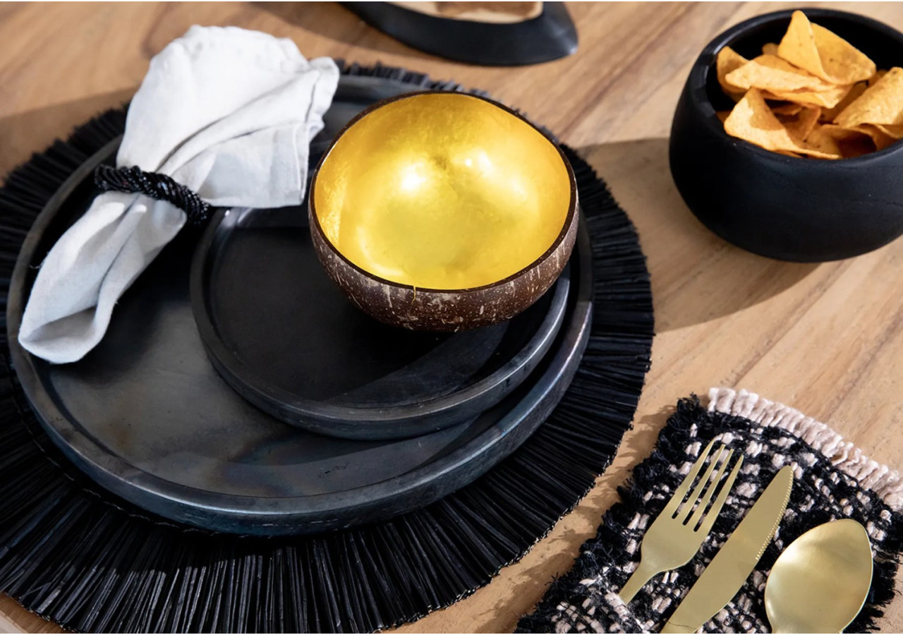 Assiette Brûlée - Noire - Taille L - JAES006B-L - Bazar Bizar