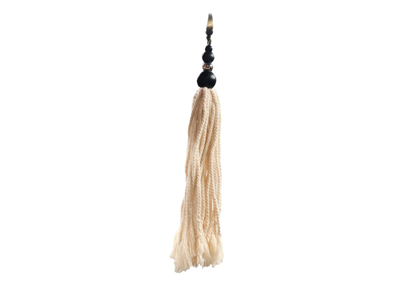 Porte-Clé en Bois de Coton - Noir Naturel - BALE031NB - Bazar Bizar