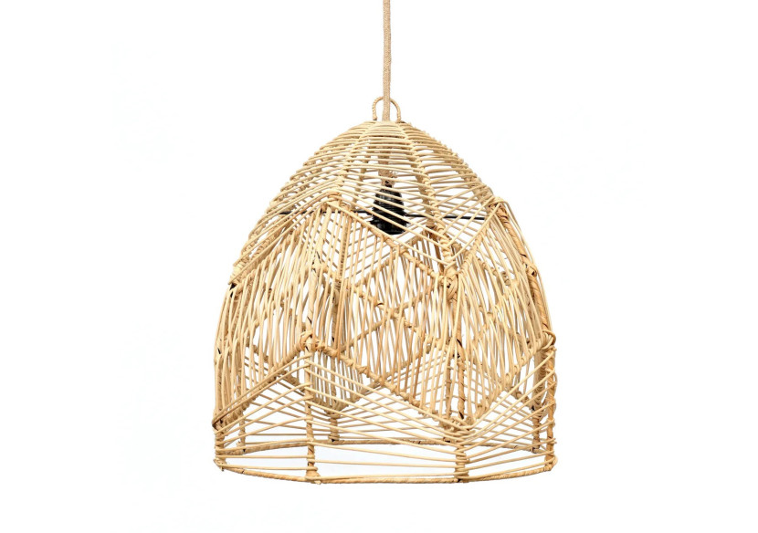 Suspension BALA - Rattan naturel - Design boho - BAYU012N-M-40x45 - Bazar Bizar