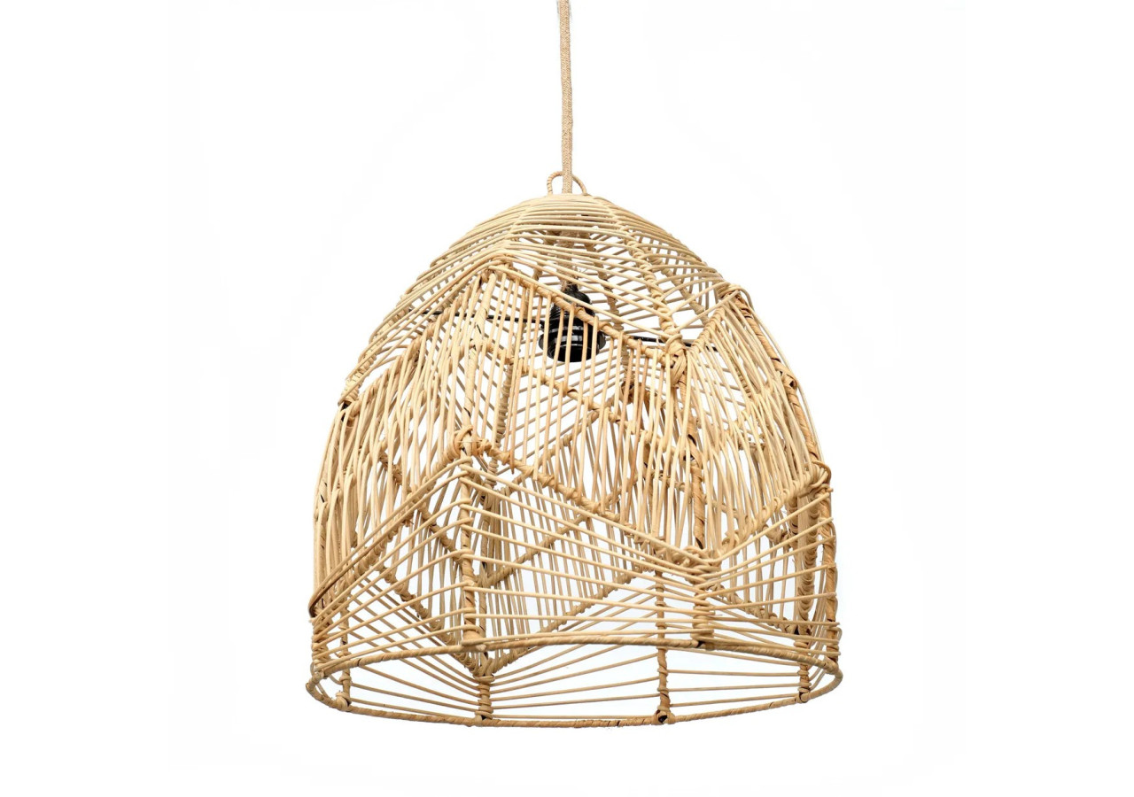 Suspension BALA - Rattan naturel - Design boho - BAYU012N-M-40x45 - Bazar Bizar
