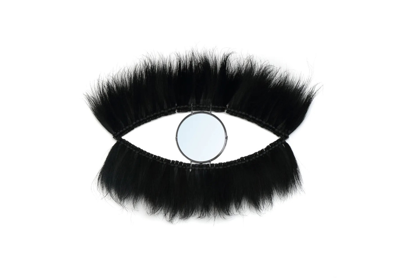 Miroir BLACK EYE - Noir - Élégance boho - JAAT003B-L-60x100 - Bazar Bizar