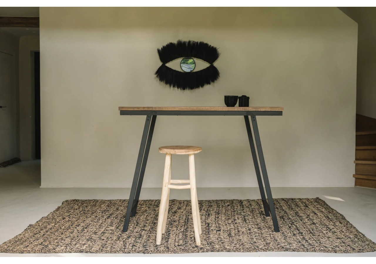 Miroir BLACK EYE - Noir - Élégance boho - JAAT003B-L-60x100 - Bazar Bizar