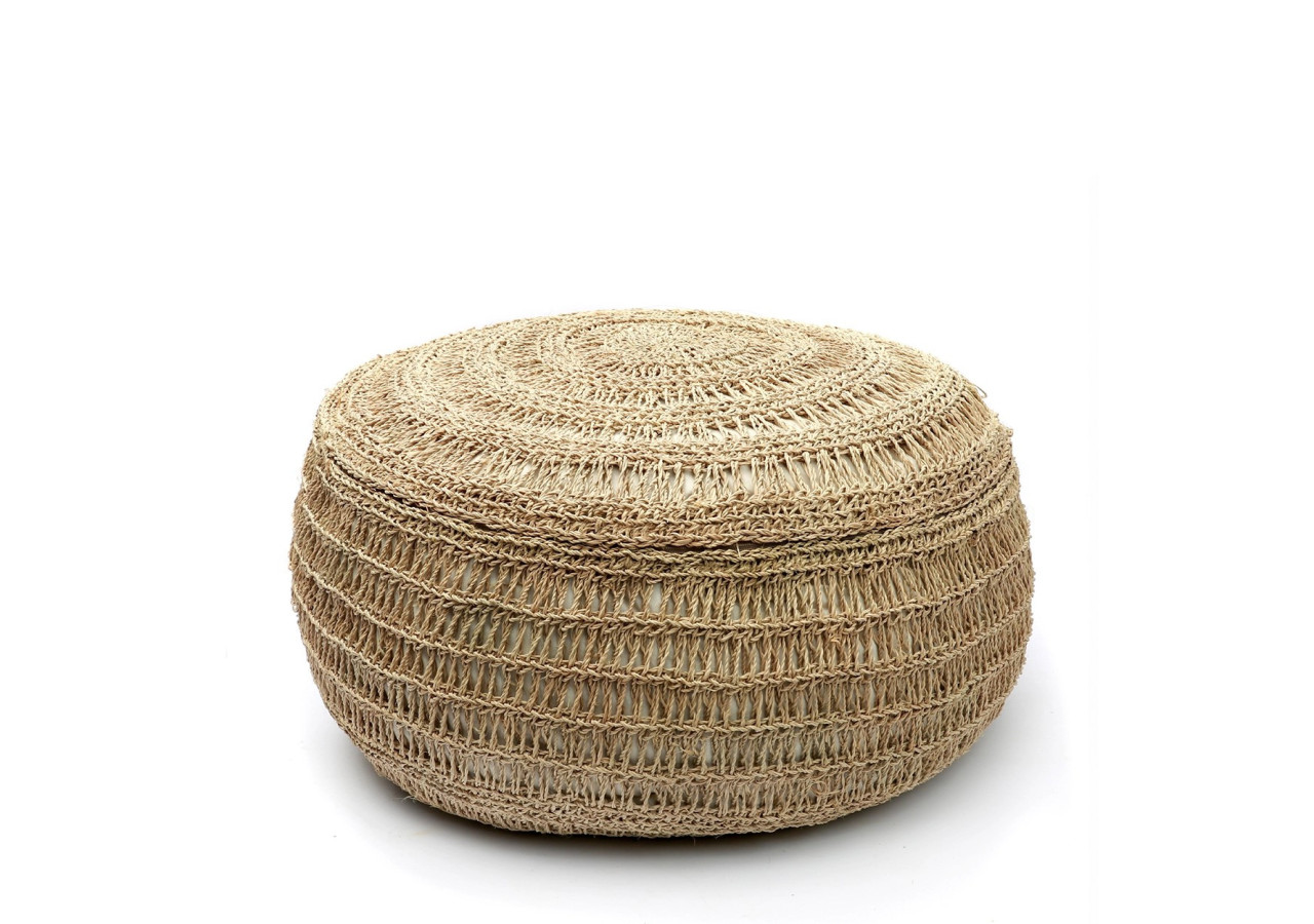 Pouf en herbe de mer - Naturel - Design polyvalent - BAJN014N-M-60 - Bazar Bizar