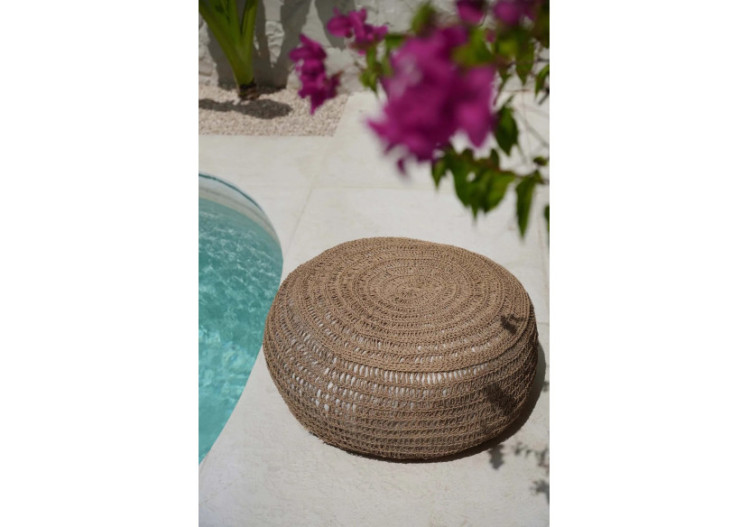 Pouf en herbe de mer - Naturel - Design polyvalent - BAJN014N-M-60 - Bazar Bizar 2