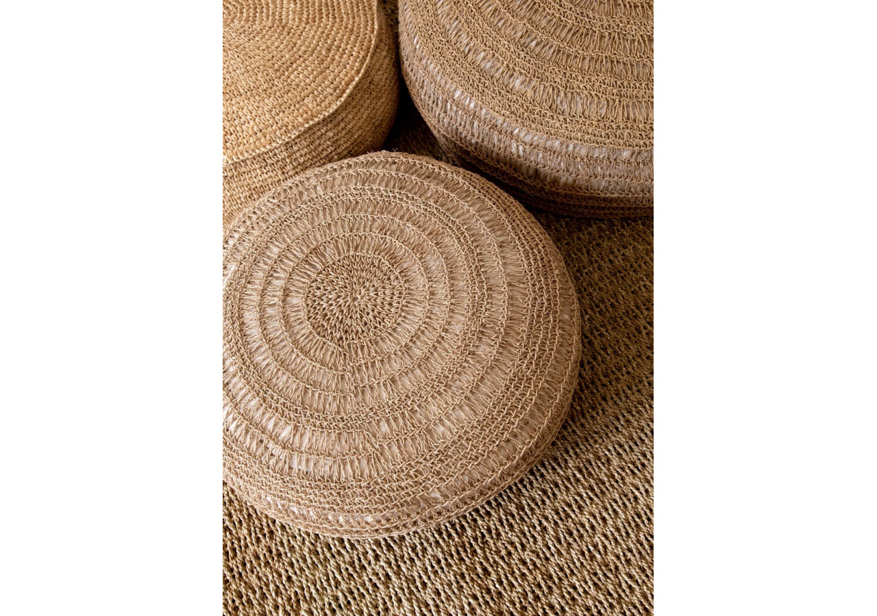 Pouf en herbe de mer - Naturel - Design polyvalent - BAJN014N-M-60 - Bazar Bizar