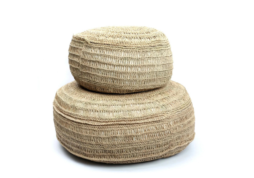 Pouf en herbe de mer - Naturel - Design polyvalent - BAJN014N-M-60 - Bazar Bizar