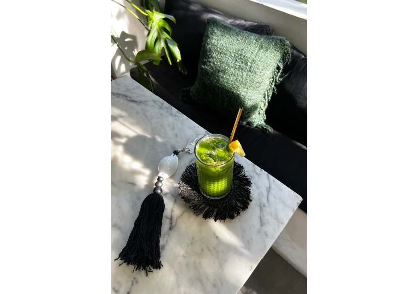 Porte-Clés Togian - Noir et Blanc avec Coquillage - BALE043BW - Bazar Bizar