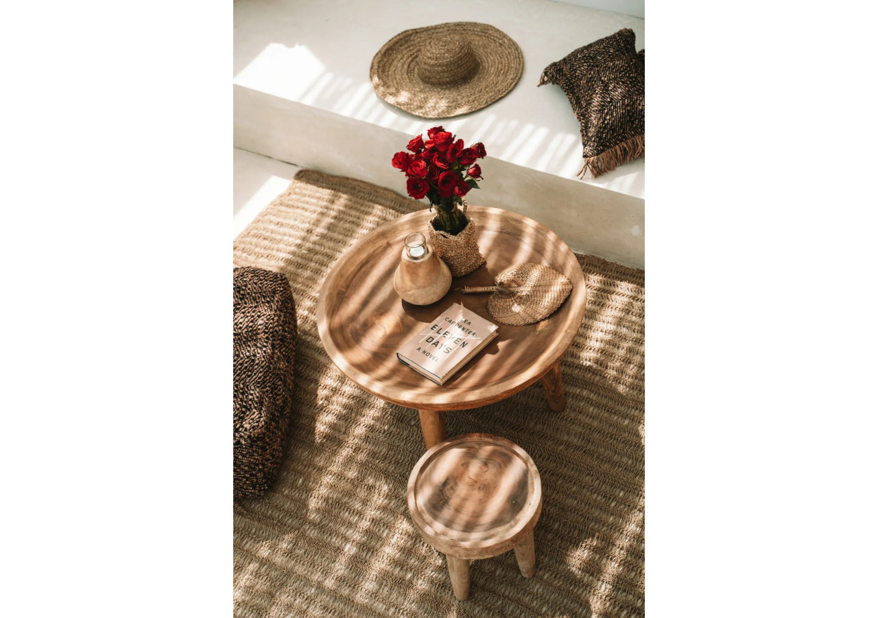 Éventail Naturel - Artisanat Balinais en Bambou - BAJN115N-S - Bazar Bizar