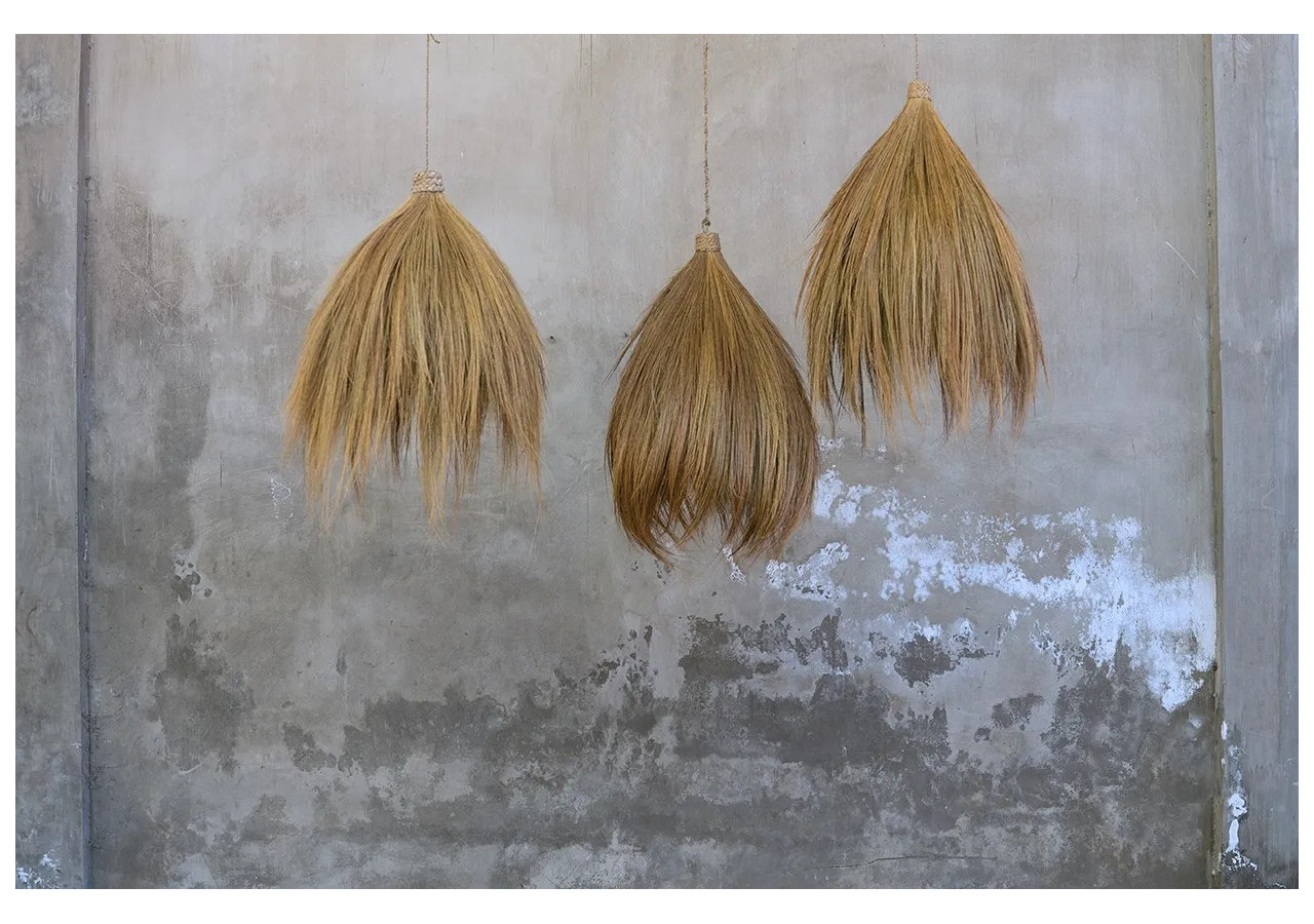 Suspension Rayung Hut - Lampe en Herbe Naturelle - JAPA011N-M-28 - Bazar Bizar