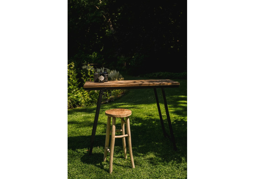 Tabouret de Bar Kedut - Teck et Suar Naturel - JAAM017N - Bazar Bizar Tabouret de Bar Kedut - Teck et Suar Naturel - JAAM017N - Bazar Bizar