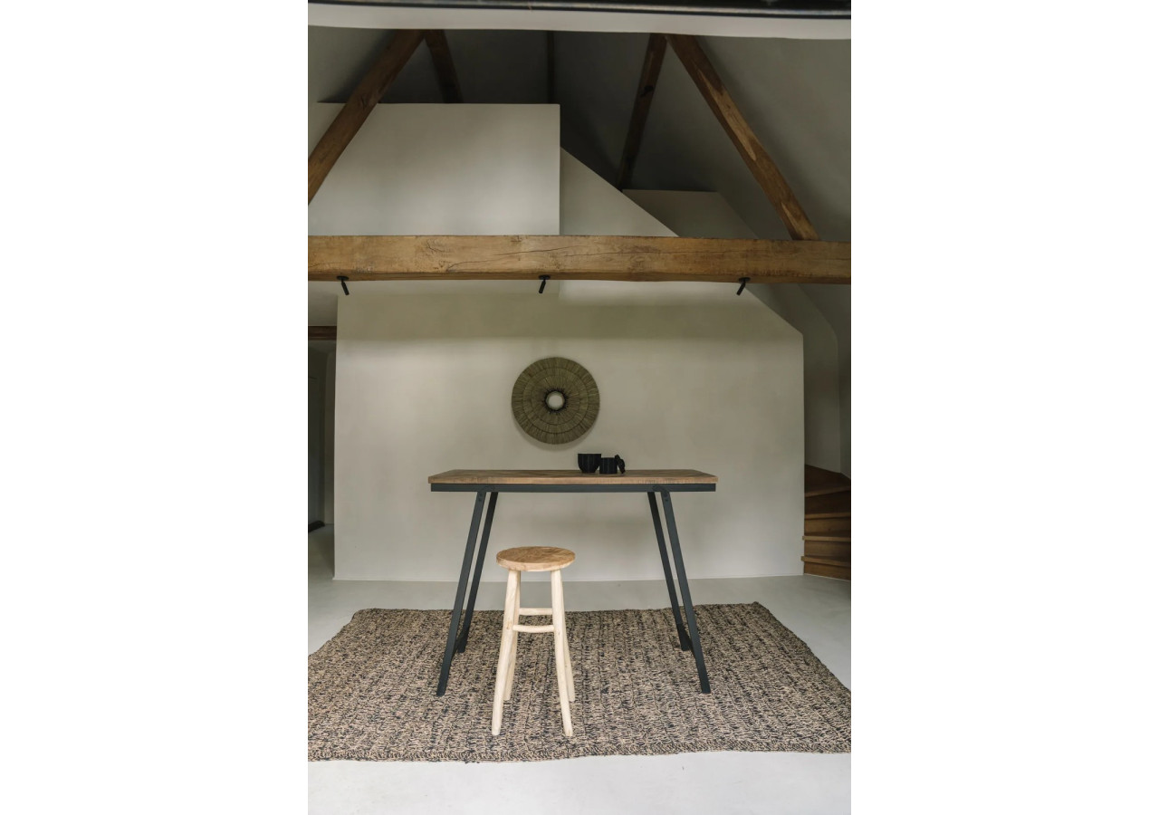 Tabouret de Bar Kedut - Teck et Suar Naturel - JAAM017N - Bazar Bizar