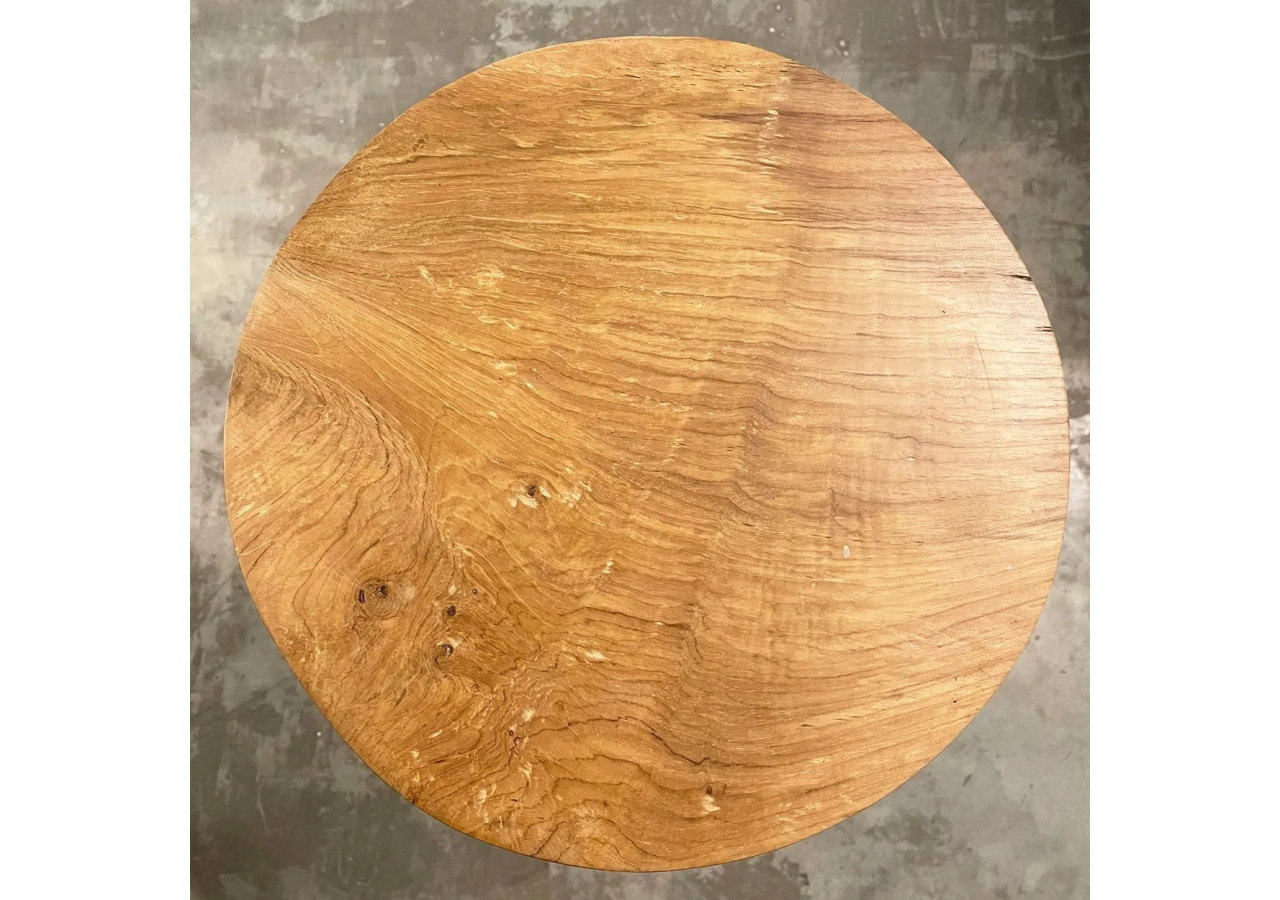 Tabouret de Bar Kedut - Teck et Suar Naturel - JAAM017N - Bazar Bizar