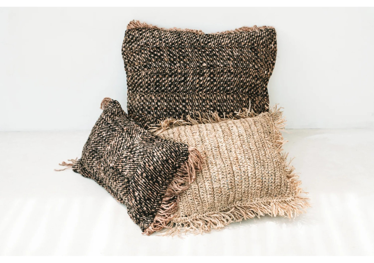 Housse de Coussin Oh My Gee - Noir Cuivre 60x60 - INIE001BCo-60x60 - Bazar Bizar