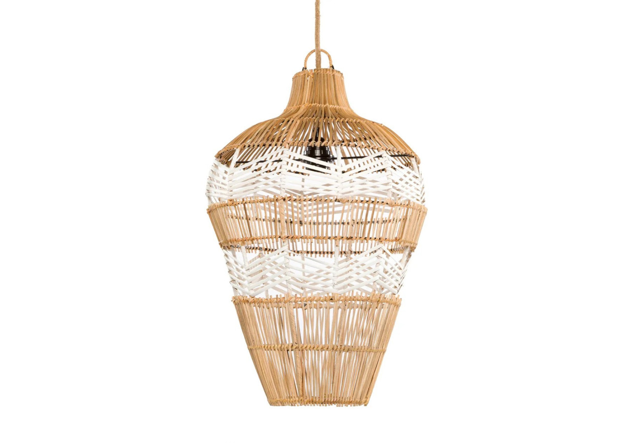 Suspension en Rotin Naturel - Design Boho Élégant - BAYU017NW-M - Bazar Bizar