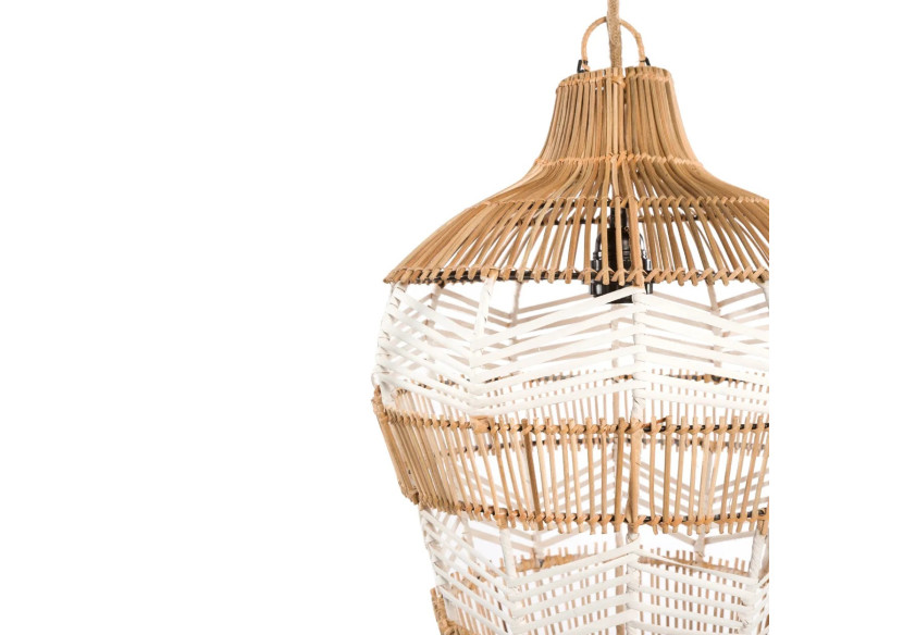 Suspension en Rotin Naturel - Design Boho Élégant - BAYU017NW-M - Bazar Bizar