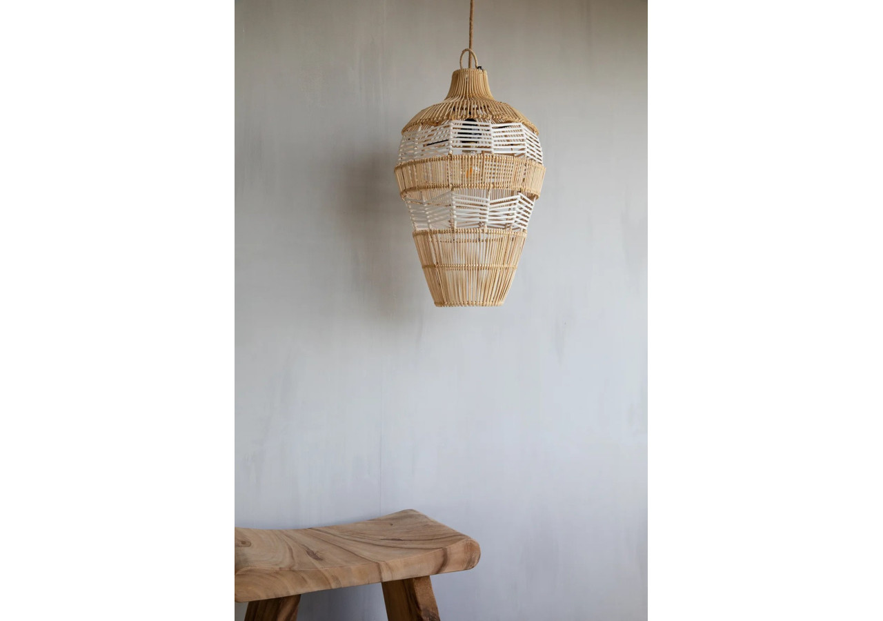 Suspension en Rotin Naturel - Design Boho Élégant - BAYU017NW-M - Bazar Bizar