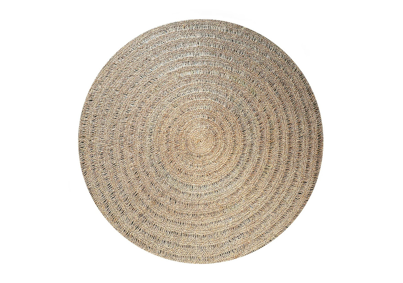 Tapis en Herbe de Mer Naturel - 150 cm de Style Boho - BAJN016N-150 - Bazar Bizar
