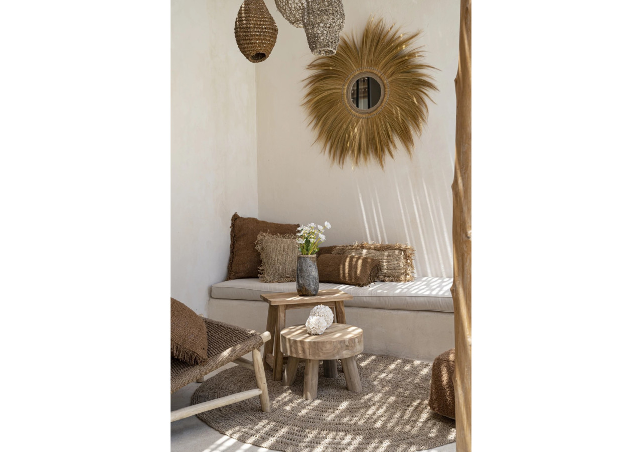 Tapis en Herbe de Mer Naturel - 150 cm de Style Boho - BAJN016N-150 - Bazar Bizar