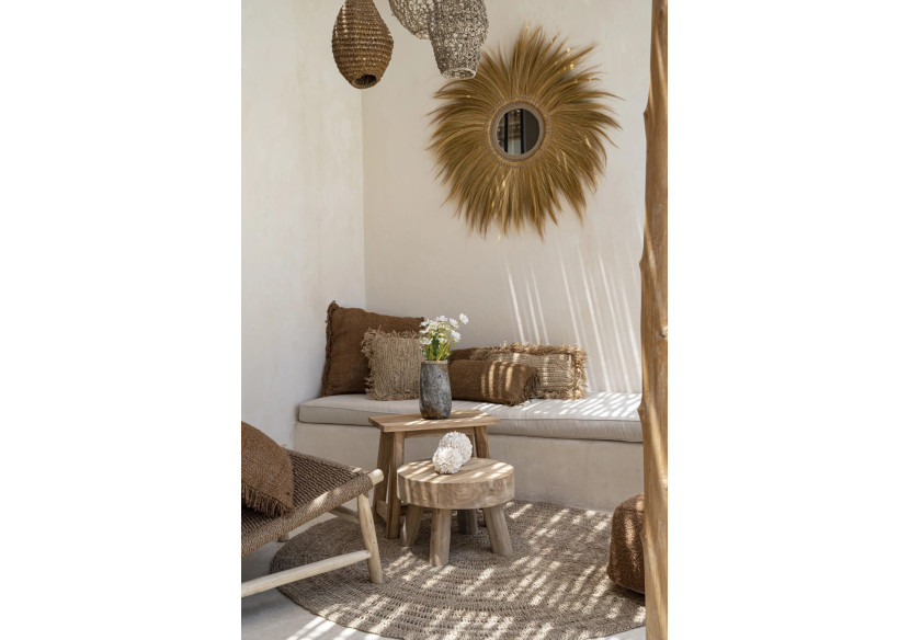 Tapis en Herbe de Mer Naturel - 150 cm de Style Boho - BAJN016N-150 - Bazar Bizar