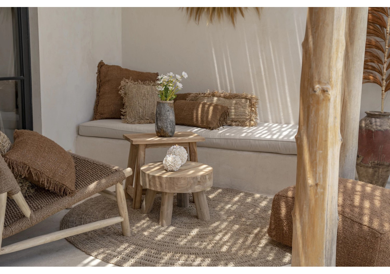 Tapis en Herbe de Mer Naturel - 150 cm de Style Boho - BAJN016N-150 - Bazar Bizar