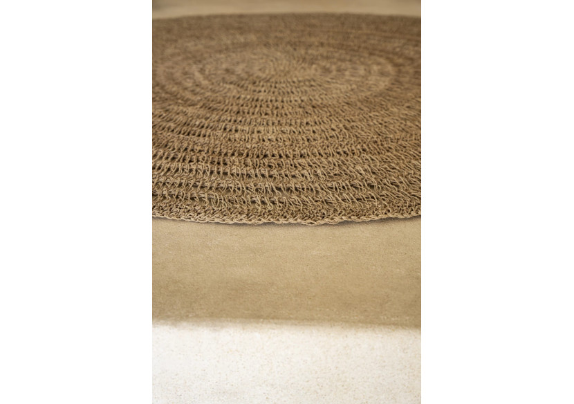 Tapis en Herbe de Mer Naturel - 150 cm de Style Boho - BAJN016N-150 - Bazar Bizar