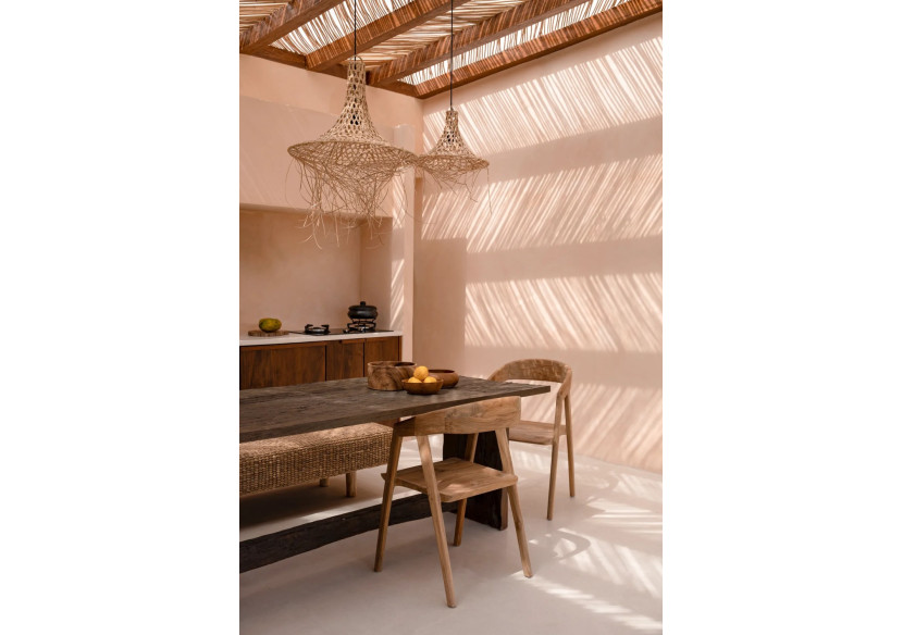 Suspension Mykonos - Rattan Naturel - M - BA037N-M-40x30 - Bazar Bizar
