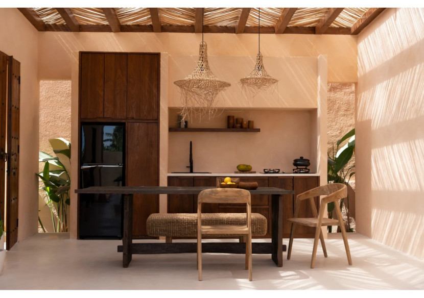 Suspension Mykonos - Rattan Naturel - M - BA037N-M-40x30 - Bazar Bizar