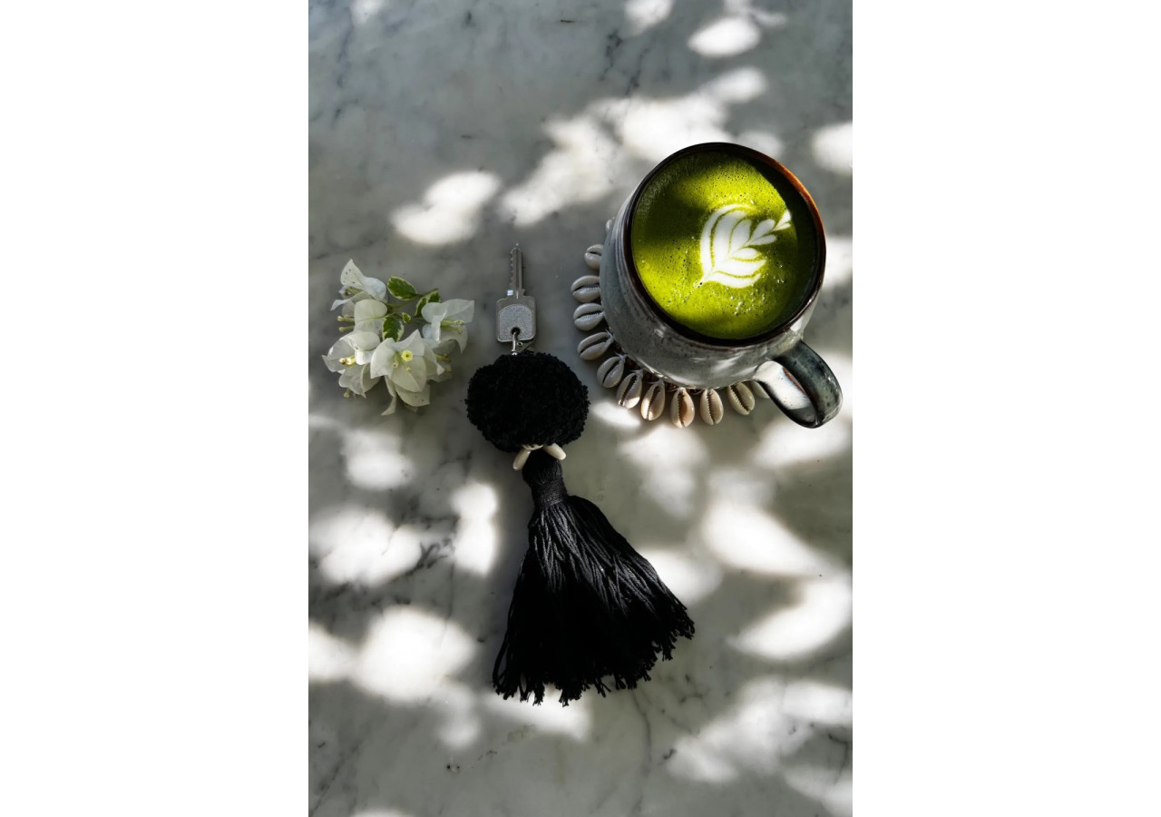 Porte-clés Pompom - Noir - BA159B - Bazar Bizar