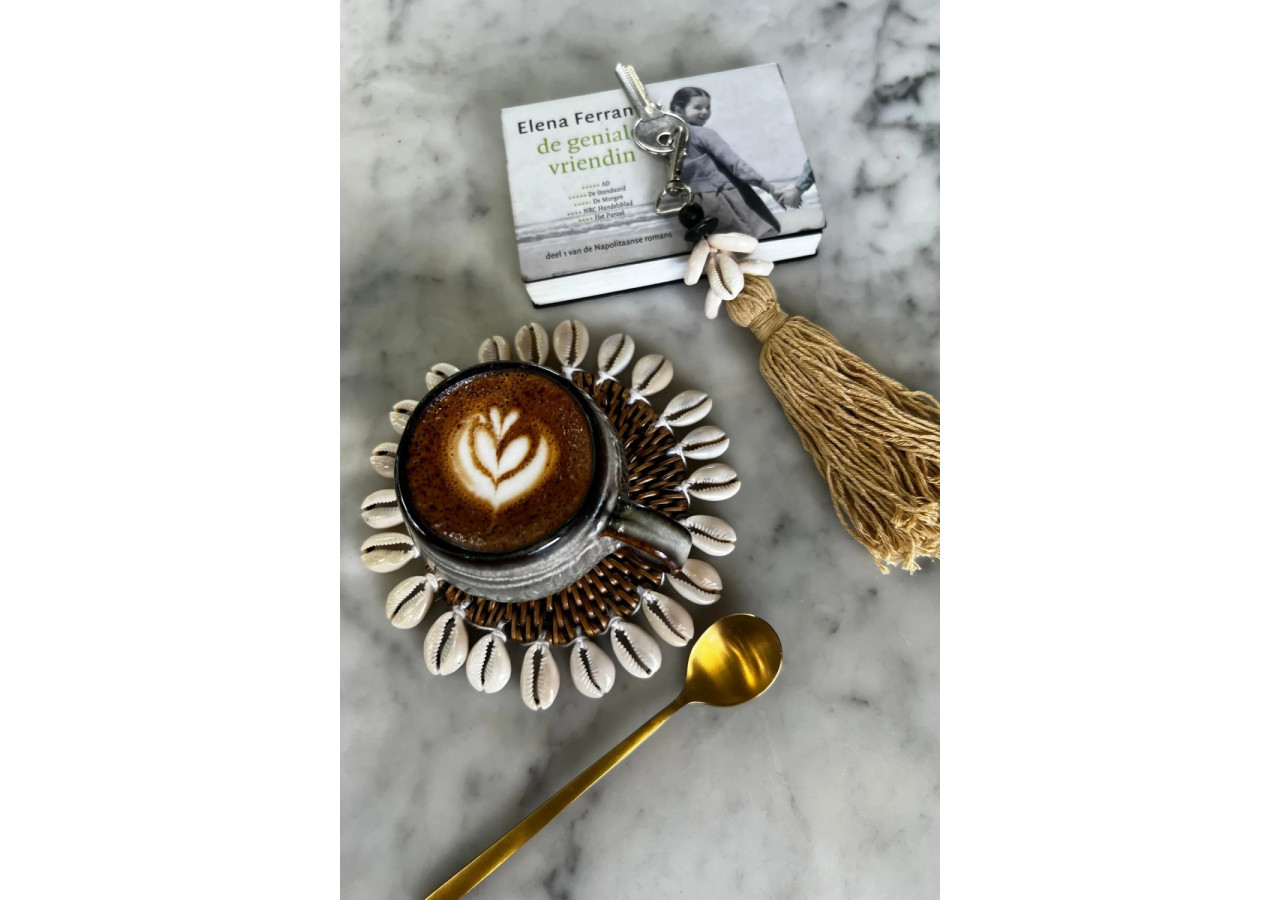 Porte-clés Cowrie Tassel - Mocca - BA132M - Bazar Bizar