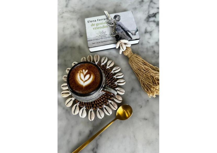 Porte-clés Cowrie Tassel - Mocca - BA132M - Bazar Bizar