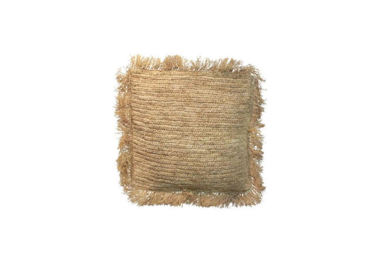 Housse de Coussin Raffia Carrée - Naturel - 40x40 - BA034N-M-40x40 - Bazar Bizar
