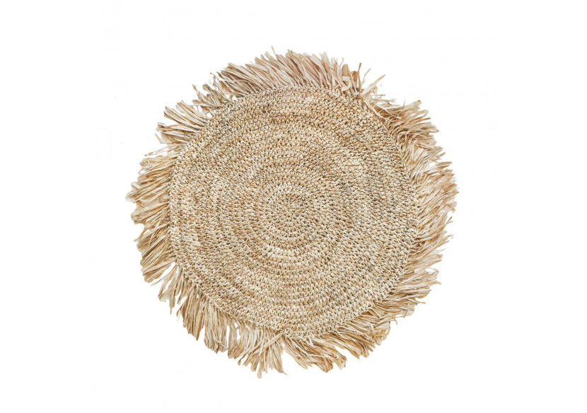 Napperon Ronde en Raffia - Naturel - BA161N - Bazar Bizar Napperon Ronde en Raffia - Naturel - BA161N - Bazar Bizar