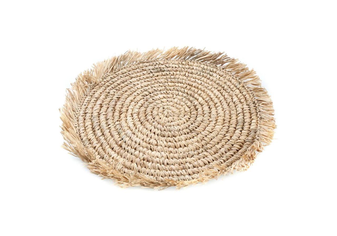 Napperon Ronde en Raffia - Naturel - BA161N - Bazar Bizar
