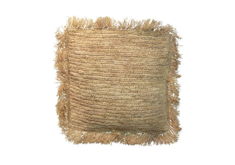 Housse de Coussin en Raffia - Carrée - Naturel - 60x60 - BA034N-L-60x60 - Bazar Bizar
