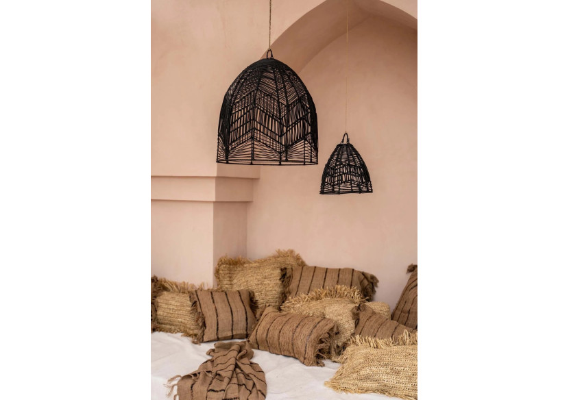 Housse de Coussin en Raffia - Carrée - Naturel - 60x60 - BA034N-L-60x60 - Bazar Bizar