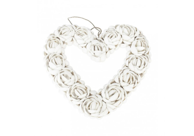Cœur en Coquillages Blanc -...