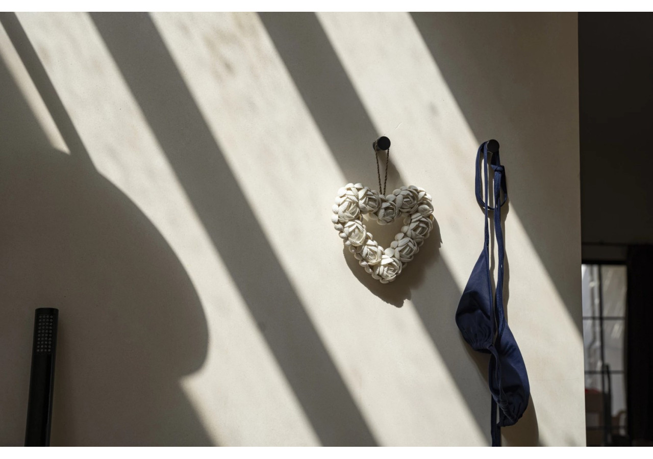 Cœur en Coquillages Blanc - Décoration Côtière - BA005W-L - Bazar Bizar