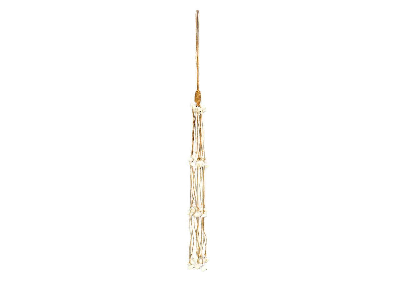 Tassel en Coquillages Blanc - Accroche Décorative - BA026W - Bazar Bizar