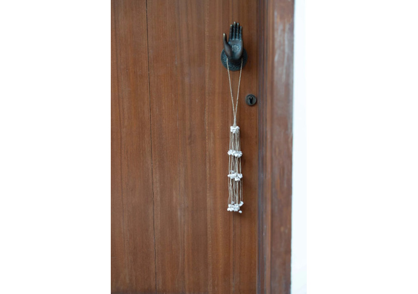 Tassel en Coquillages Blanc - Accroche Décorative - BA026W - Bazar Bizar