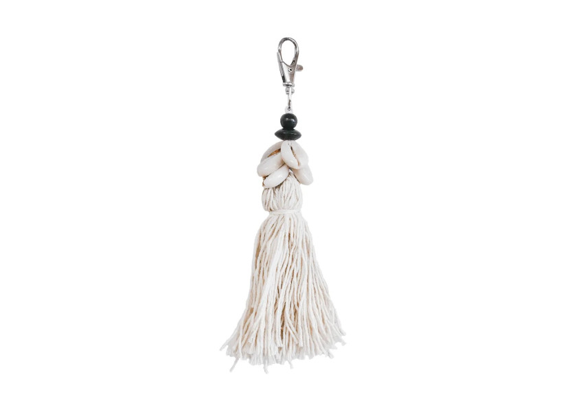 Porte-Clé en Coquillages Blanc - Élégance Bohème - BA132W - Bazar Bizar