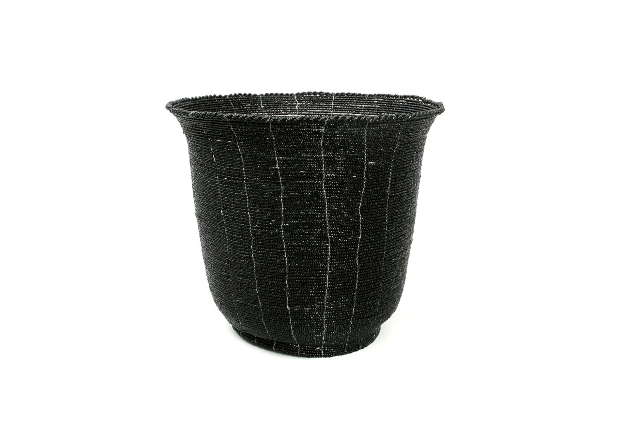 Bol en Perles Noir - Élégance Artisanale - BABE001B-L - Bazar Bizar
