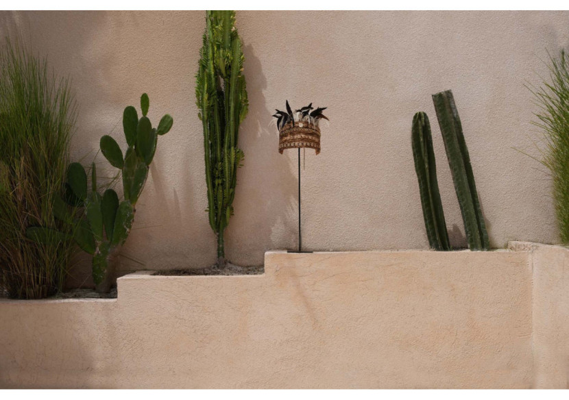 Chapeau en Plumes de Cobaye sur Support - Noir Naturel - BAKU020NB - Bazar Bizar