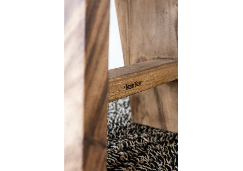 Tapis en Herbe de Mer - Noir Naturel 200x300 - BAJN016NB-200x300 - Bazar Bizar