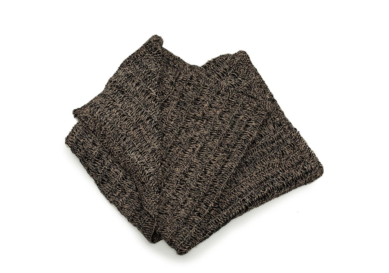 Tapis en Herbe de Mer - Noir Naturel 200x300 - BAJN016NB-200x300 - Bazar Bizar