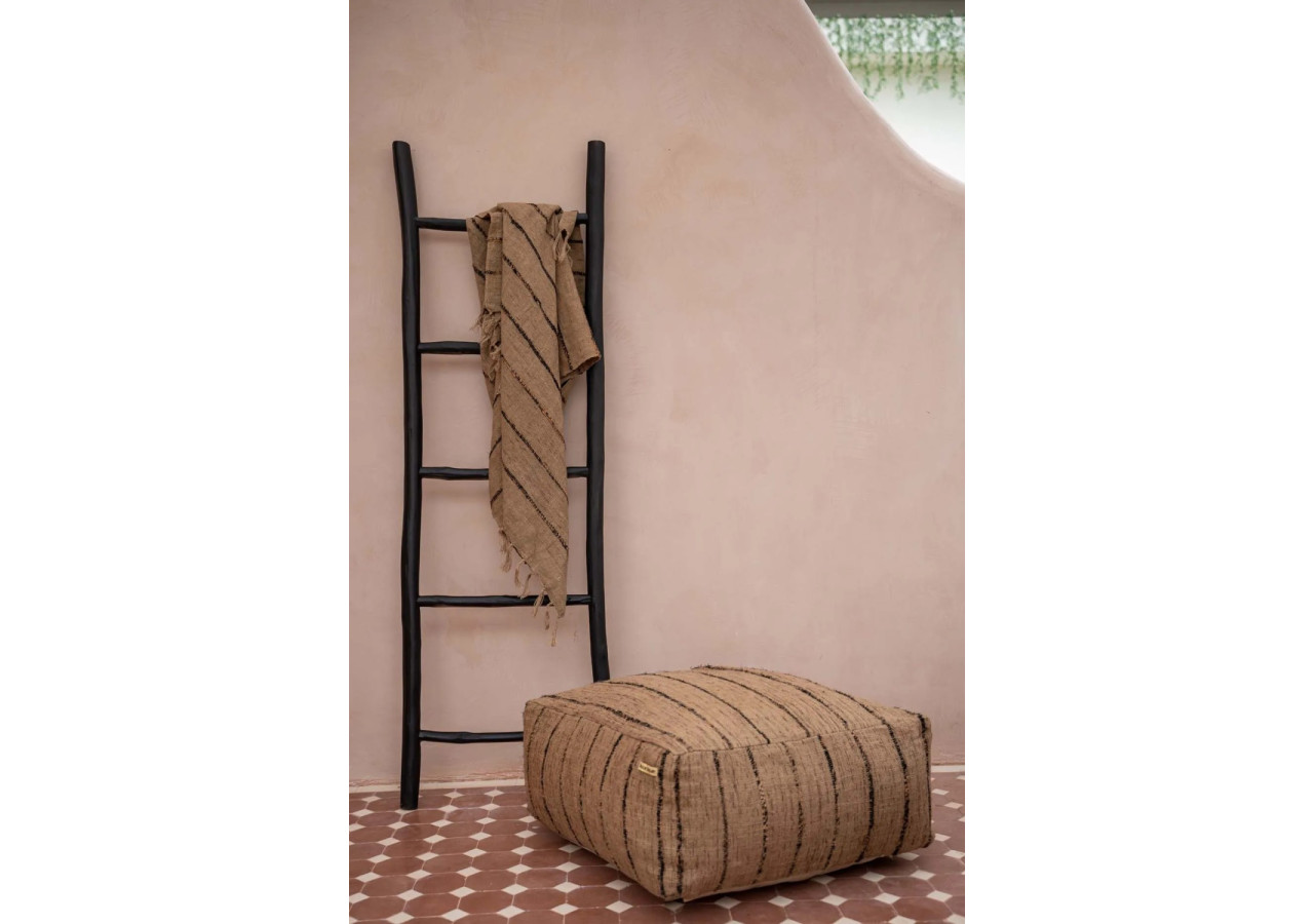 Pouf Oh My Gee - Beige Noir - INIE003BeB-60 - Bazar Bizar