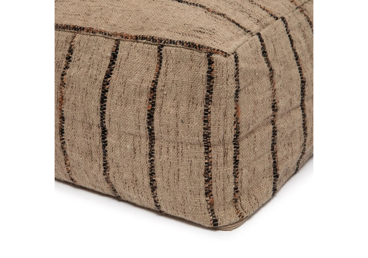 Pouf Oh My Gee - Beige Noir - INIE003BeB-60 - Bazar Bizar