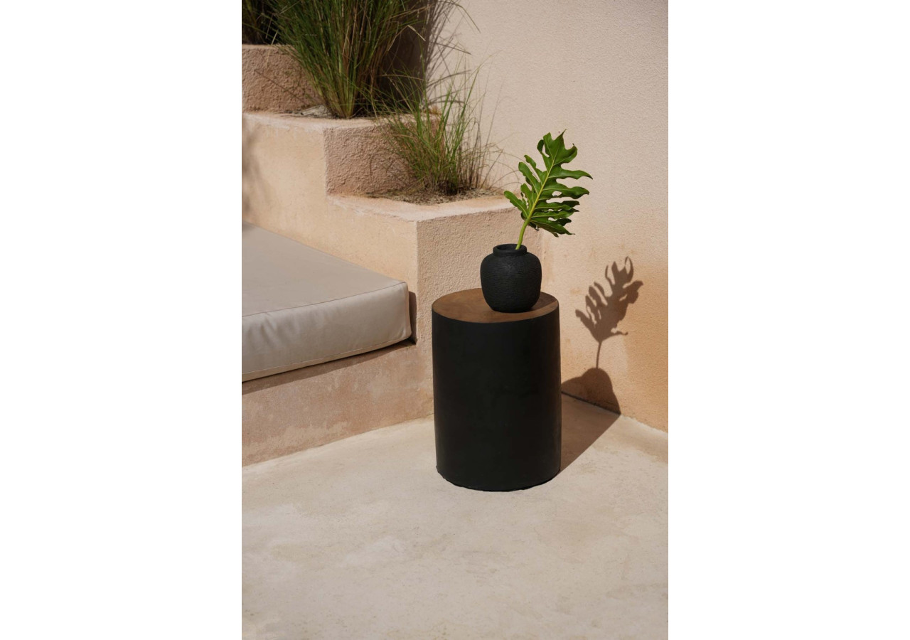 Tabouret Tribe - Noir Naturel - JAHU015NB - Bazar Bizar