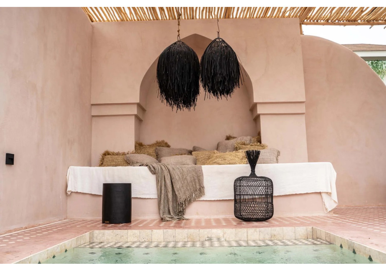 Tabouret Tribe - Noir Naturel - JAHU015NB - Bazar Bizar